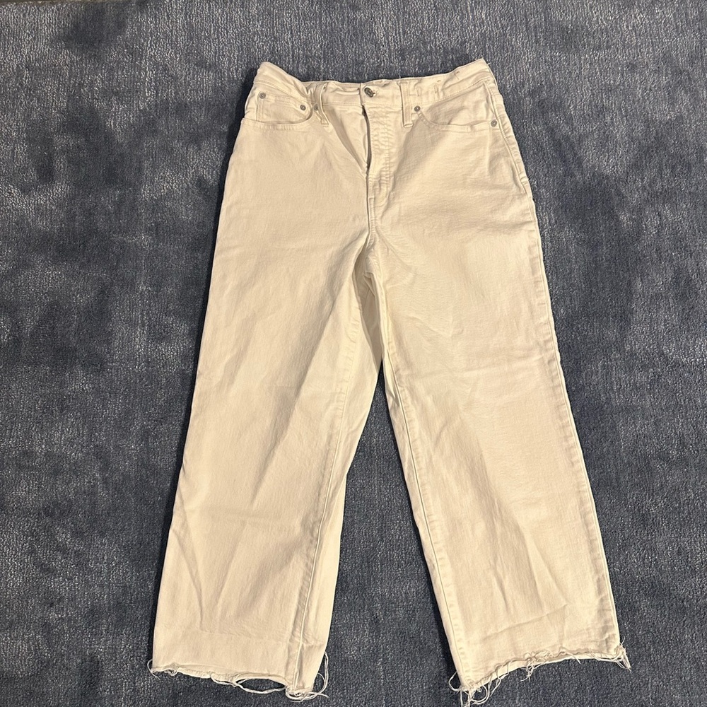 Madewell Cream Flare Jeans